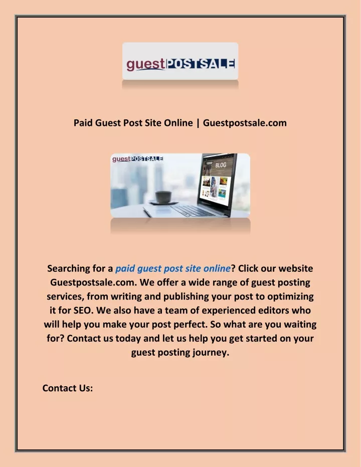 paid guest post site online guestpostsale com