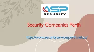 Security Companies Perth