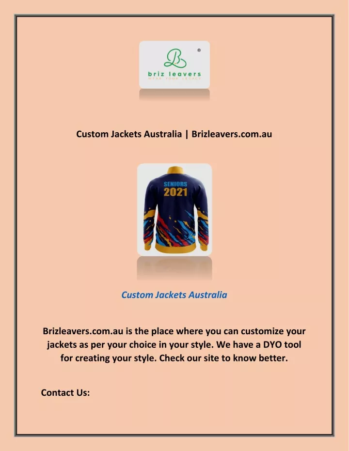 custom jackets australia brizleavers com au