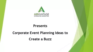 presents corporate event planning ideas to create