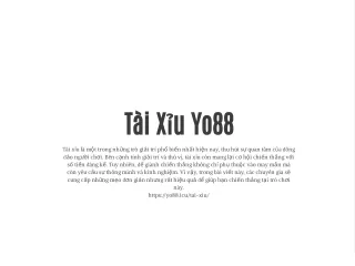 Tài Xỉu yo88