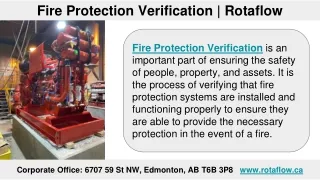 Rotaflow Fire Protection Verification
