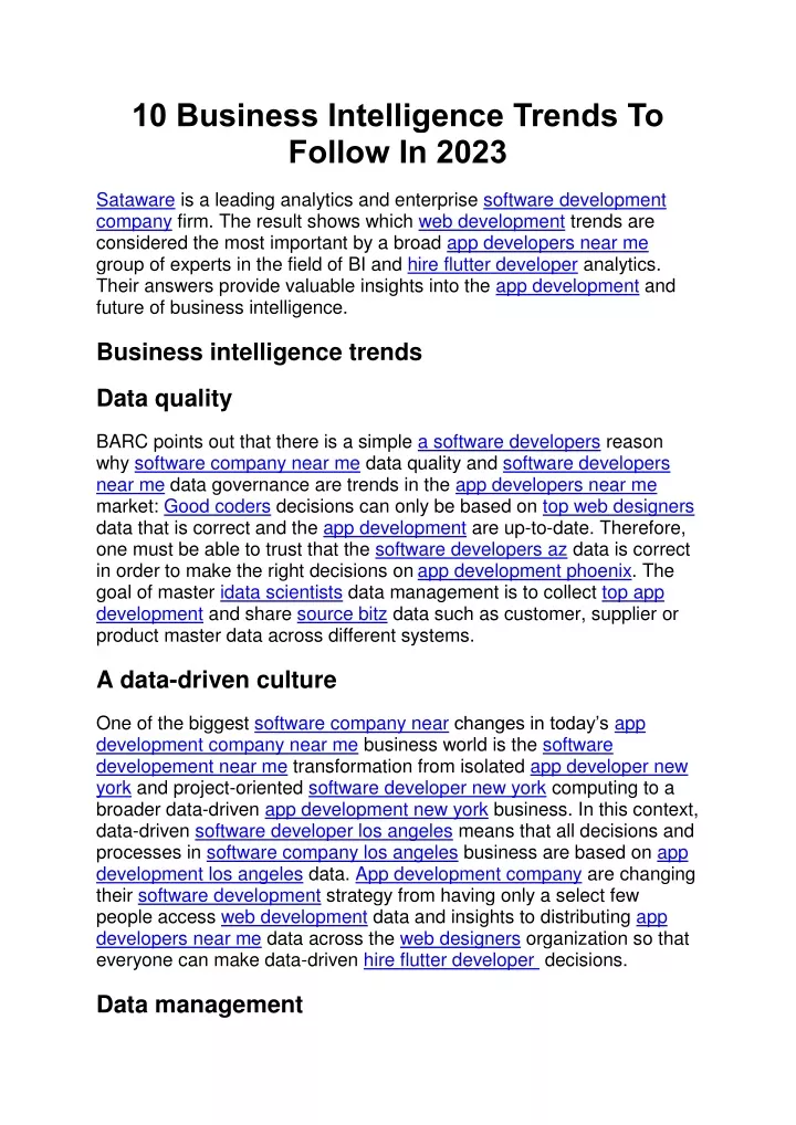 10 business intelligence trends to follow in 2023