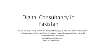 Digital Consultancy in Pakistan