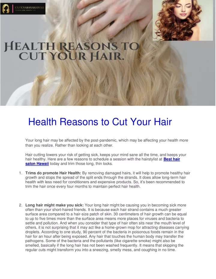 health reasons to cut your hair your long hair