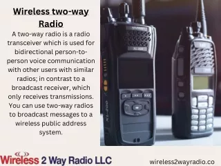 w ireless two way radio