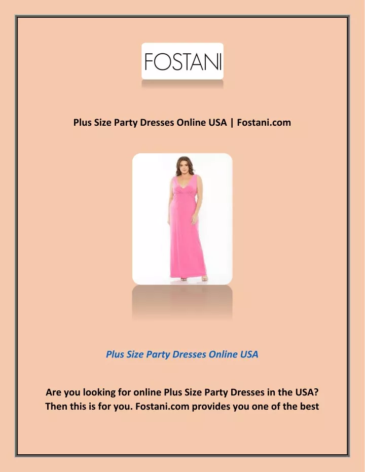 plus size party dresses online usa fostani com