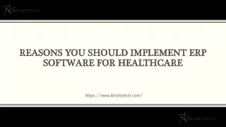 reasons you should implement erp software for healthcare