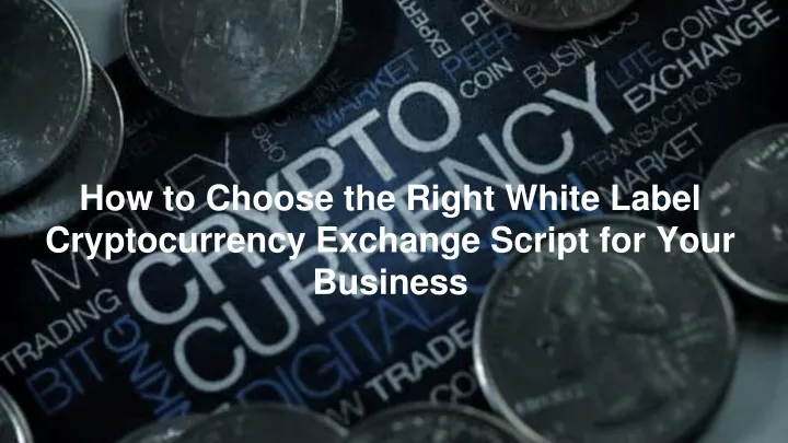 how to choose the right white label cryptocurrency exchange script for your business