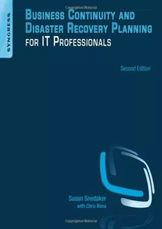 $PDF$/READ/DOWNLOAD Business Continuity and Disaster Recovery Planning for IT Pr