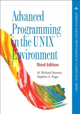 PDF/READ Advanced Programming in the UNIX Environment, 3rd Edition