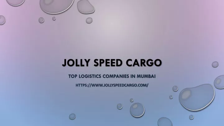 jolly speed cargo