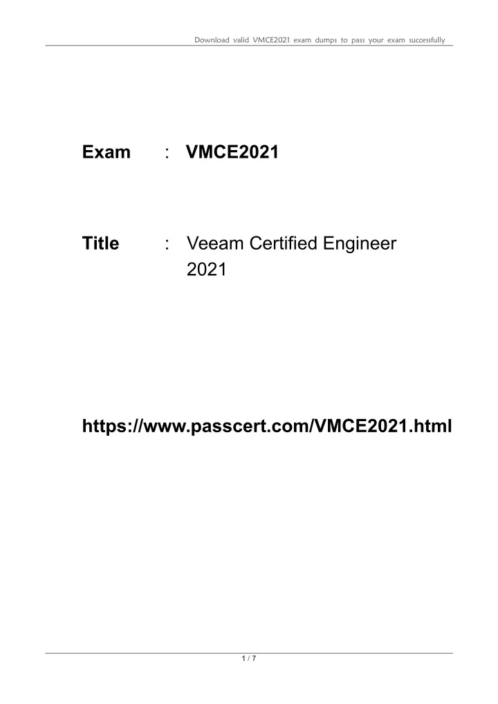 download valid vmce2021 exam dumps to pass your