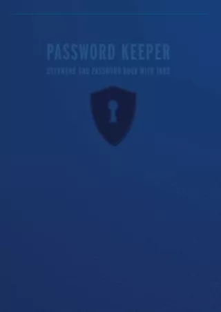 PDF/BOOK Password Keeper Book - Username and Password Book with Tabs: Internet U