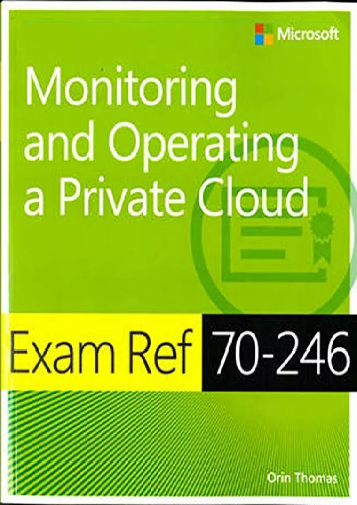 exam ref 70 246 monitoring and operating