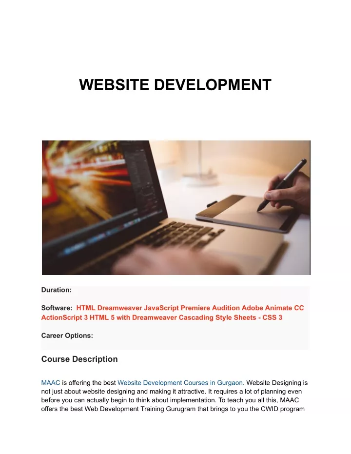 website development