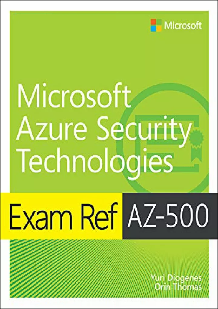 PPT - (PDF/DOWNLOAD) Exam Ref AZ-500 Microsoft Azure Security ...