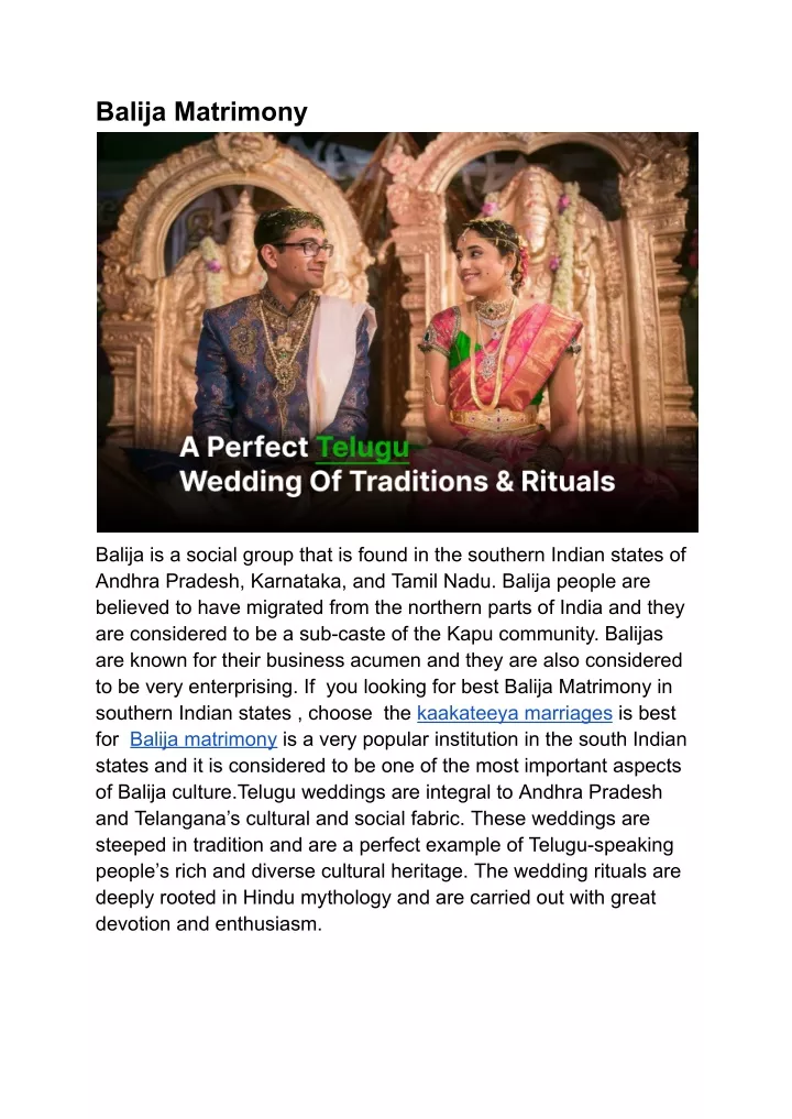 balija matrimony