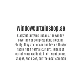 Buy Blackout Curtains Dubai | No.1 Quality Blackout Curtains in Dubai