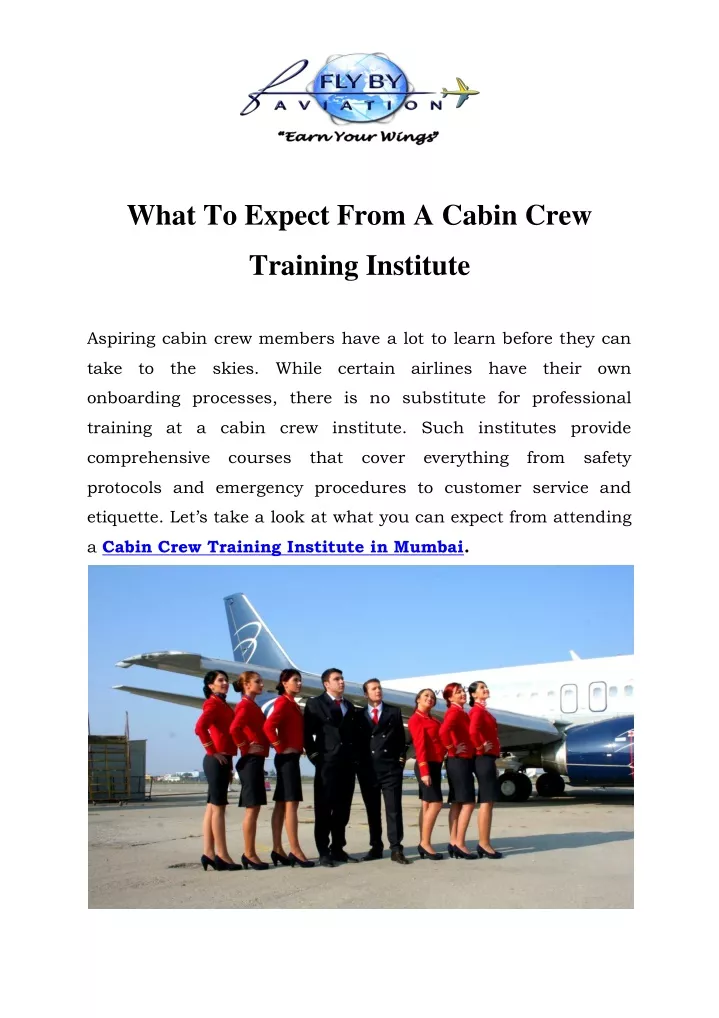 what to expect from a cabin crew