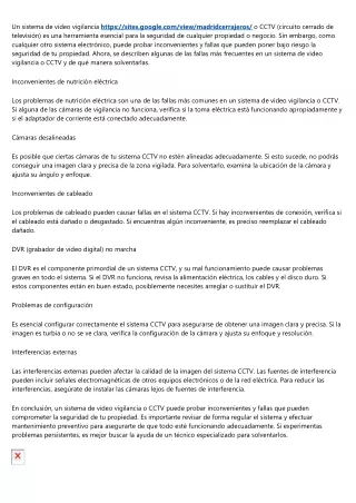 INCONVENIENTES DE LAS CAMARAS DE VIGILANCIA Y SUS SOLUCIONES