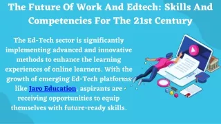 the future of work and edtech skills