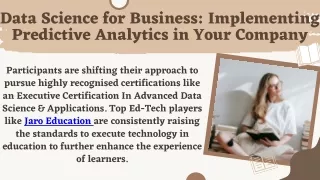 data science for business implementing predictive