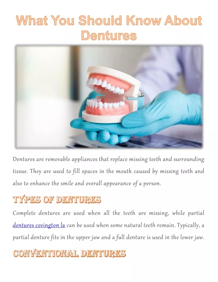 dentures are removable appliances that replace