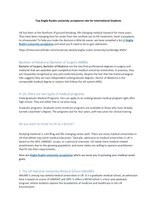 top anglia ruskin university acceptance rate