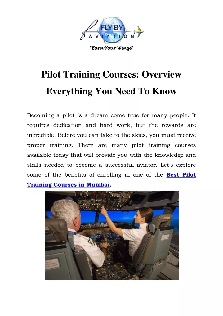 pilot training courses overview