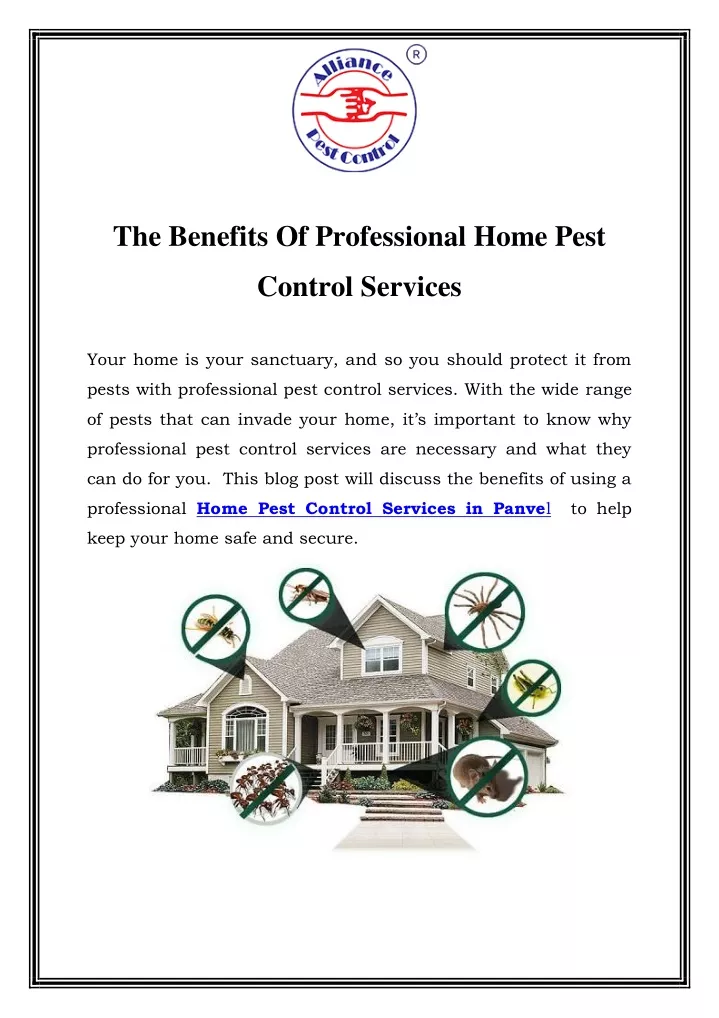 the benefits of professional home pest