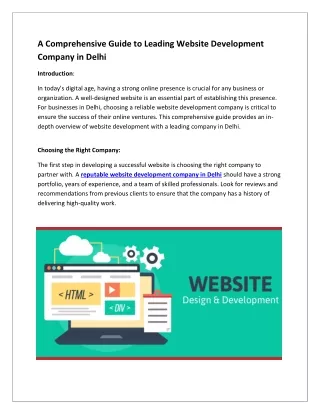 a comprehensive guide to leading website
