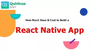How Much Does It Cost to Build a React Native App: React Native App Development