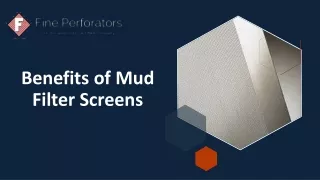 benefits of mud filter screens