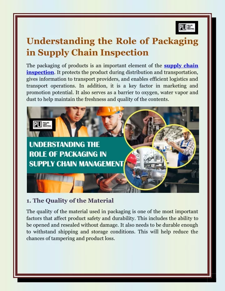 understanding the role of packaging in supply