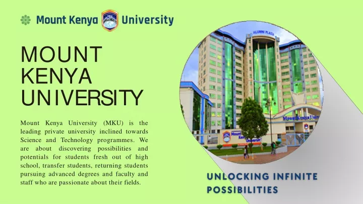 PPT - Mount Kenya University - Kenya PowerPoint Presentation, free ...