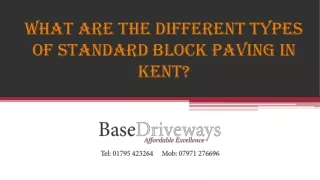 what are the different types of standard block