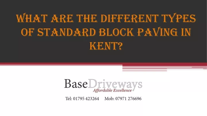 what are the different types of standard block