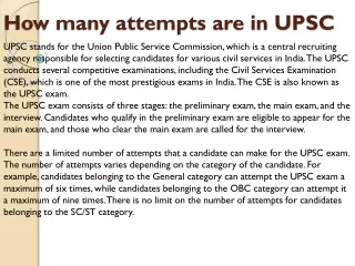 how many attempts are in upsc