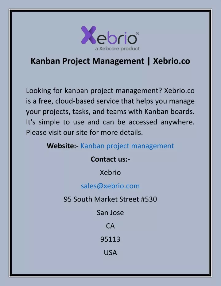 kanban project management xebrio co