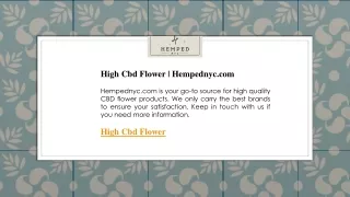 High Cbd Flower  Hempednyc.com