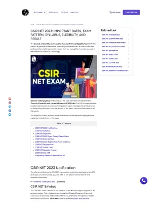 Get Information CSIR-NET Exam 2023