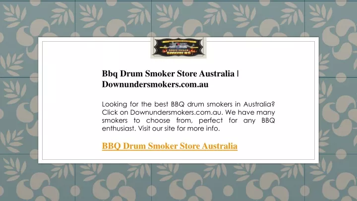 bbq drum smoker store australia downundersmokers