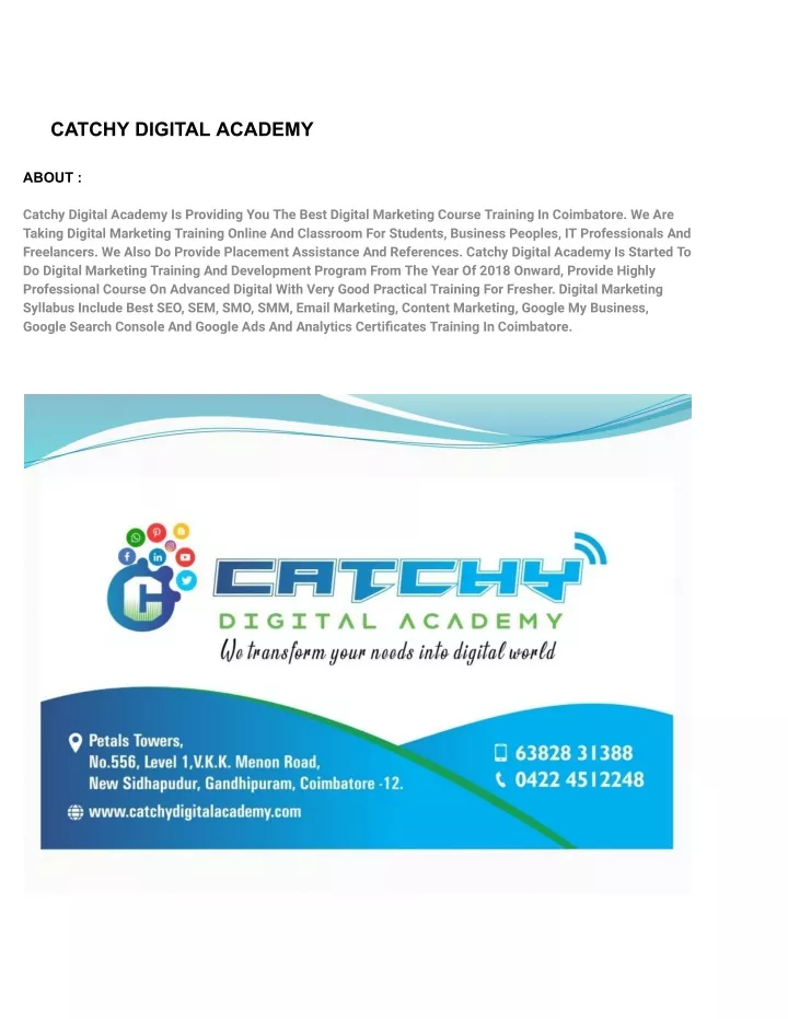 catchy digital academy