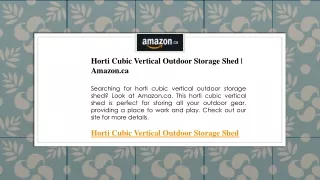 Horti Cubic Vertical Outdoor Storage Shed  Amazon.ca