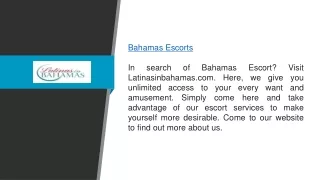Bahamas Escorts  Latinasinbahamas.com