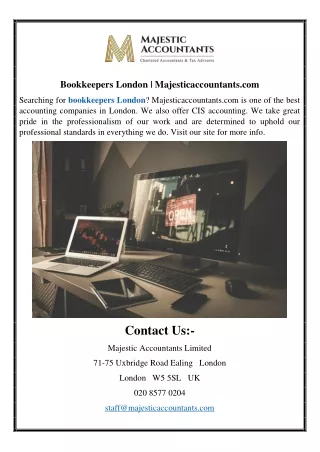 Bookkeepers London | Majesticaccountants.com