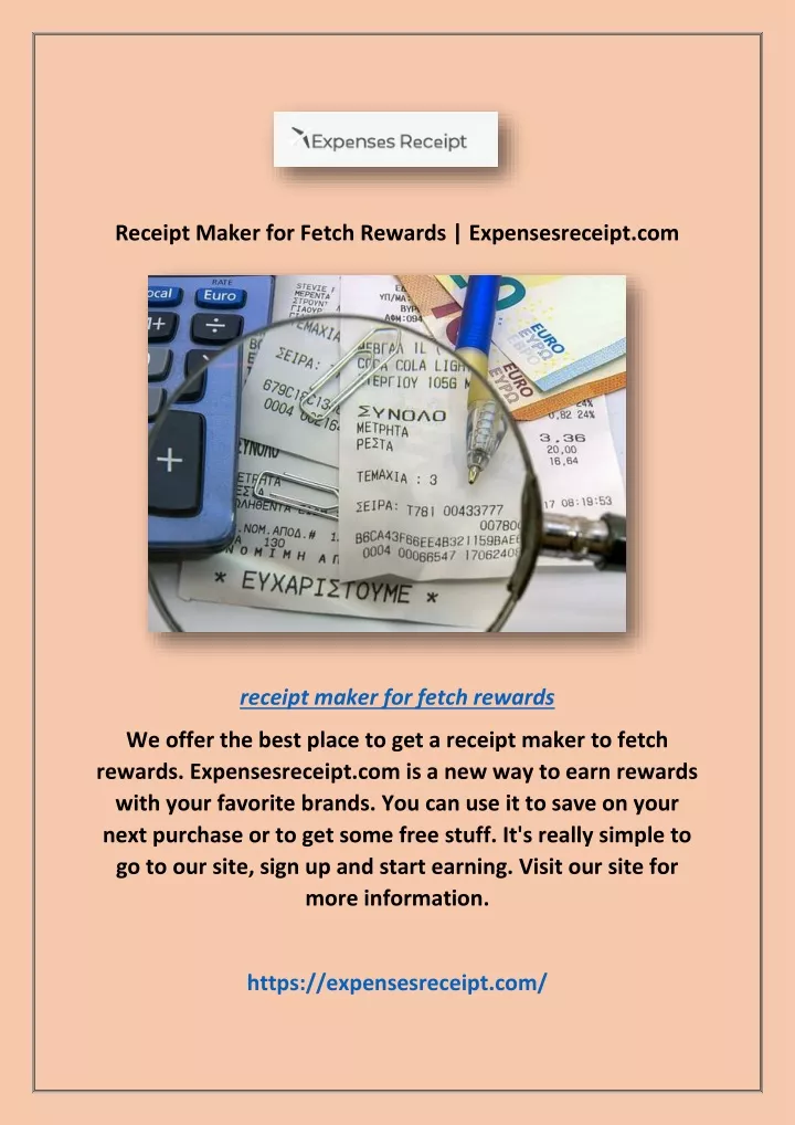 receipt maker for fetch rewards expensesreceipt