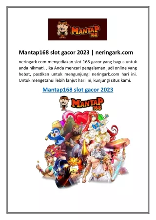 Mantap168 slot gacor 2023  neringark.com