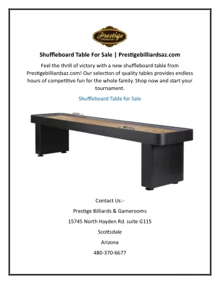 shuffleboard table for sale prestigebilliardsaz